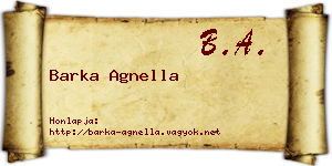 Barka Agnella névjegykártya